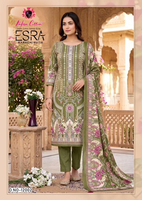 Nafisa cotton esra vol-12 karachi cotton dress materials wholesale
